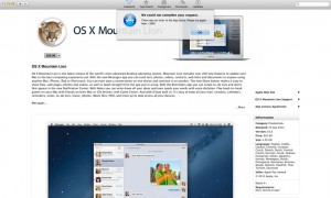 Apple App Shop - Error 100 Screenshot - OS X Mountain Lion