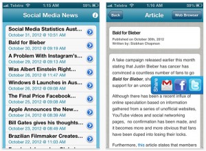 Social Media News Screenshot