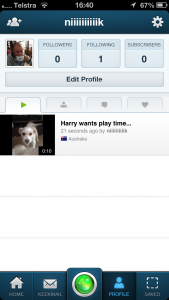 Keek - Menu Screenshot